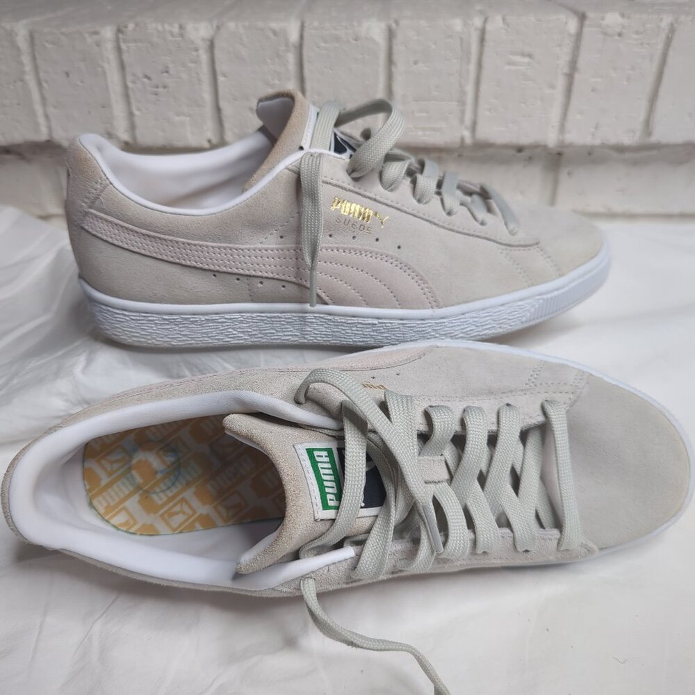 Puma Men's Beige Suede Shoes, Size 10.5